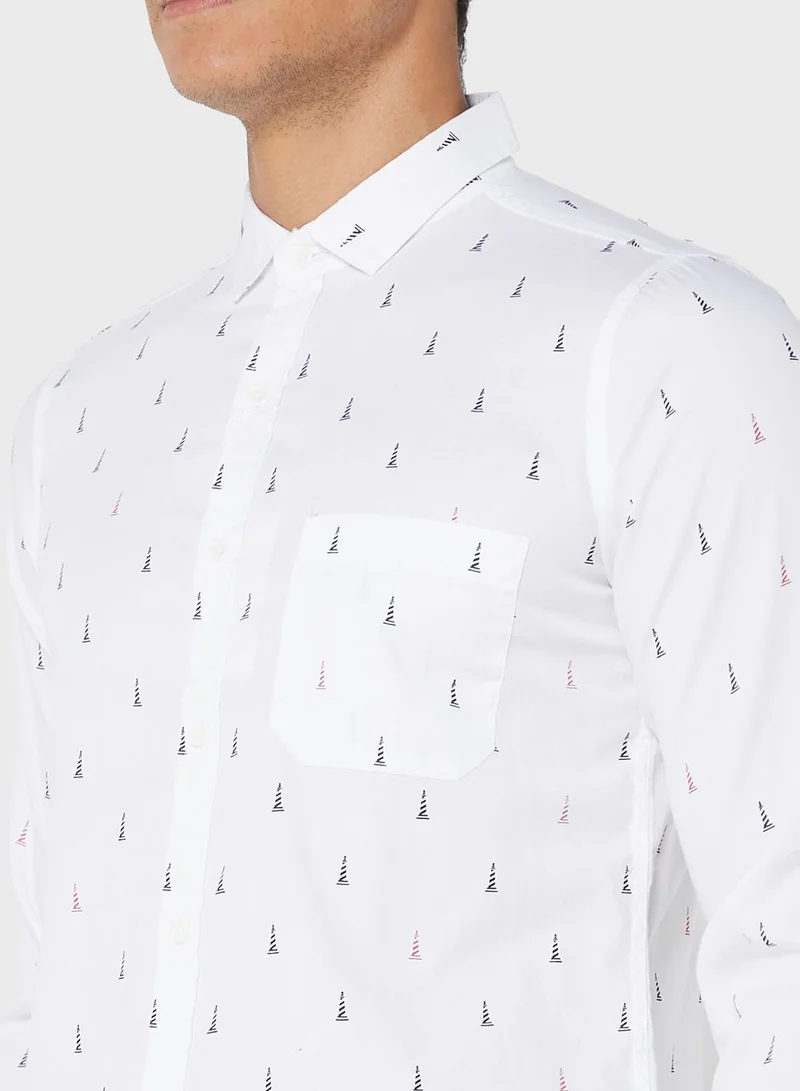 Robert Wood Semi Cutway Collar Regular Full Sleeve