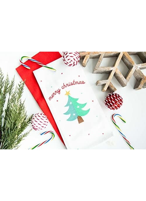 pearhead Pearhead Christmas Holiday Tea Towel Set Seasonal Kitchen Towel Set Hostess Gift Holiday Home Decor Christmas Tree Dish Towels  - Image 2