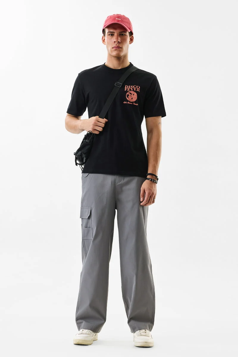 SNITCH Relaxed Fit Grey Cargo Pants