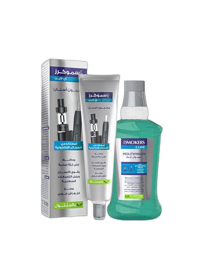 Eva Smokers E-Line ToothPaste With Menthol 50 Gm + Mouth Wash 250 ML - Image 1