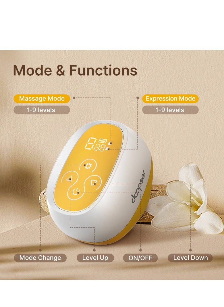 Doopser - All-In-One Wireless Electric Breast Pump, Compact, Portable, USB Rechargeable with Memory Function, 3 modes and 9 levels,150mL - Image 1