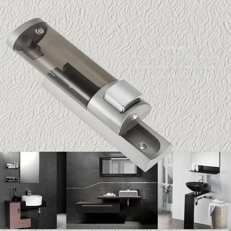 Manual Hand Soap Dispenser with Double Sided Foam Tape Wall Mount Liquid Shampoo Shower Gel Dispenser Hand Cleanser Washroom Lotion Dispenser for Bathroom Restroom Hotel 200ml - Image 4