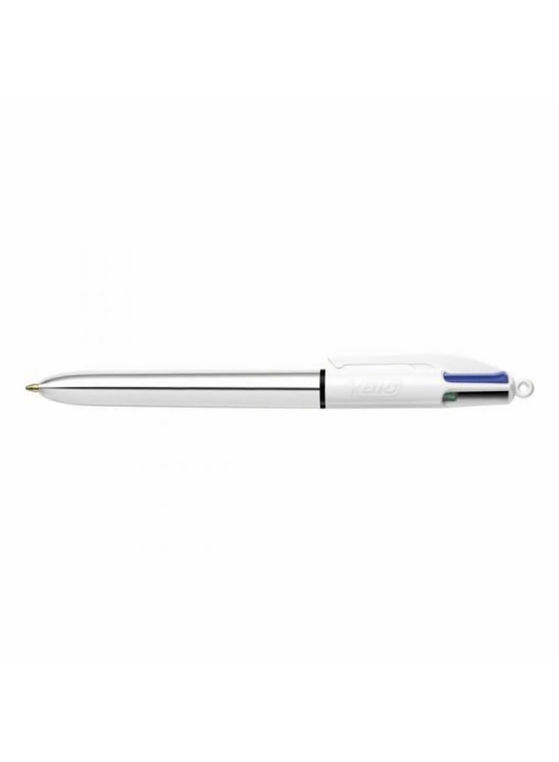 Bic Ballpoint Pens 1.0 mm Fine Point Tip, Silver Barrel, 4-in-1 Colored Pen, School and Office Supply, for Journaling, and Note-Taking - Image 2