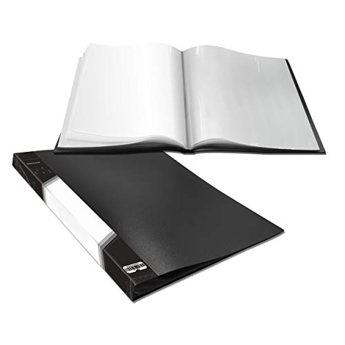Vantasii Presentation Book 40 Clear Pockets Sleeves Protectors Art Portfolio Clear Book for Artwork, Report Sheet, Letter (Can Accommodate 19.1 X 13.3inch) - Image 1