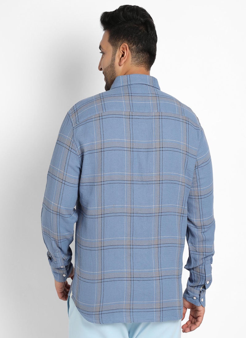 Men's Icy Blue Tartan Plaid Shirt - pzsku/ZA549CA5E61593DACD4D2Z/45/_/1731923903/b4c89eaf-ed08-4a87-be31-e470697ee03c