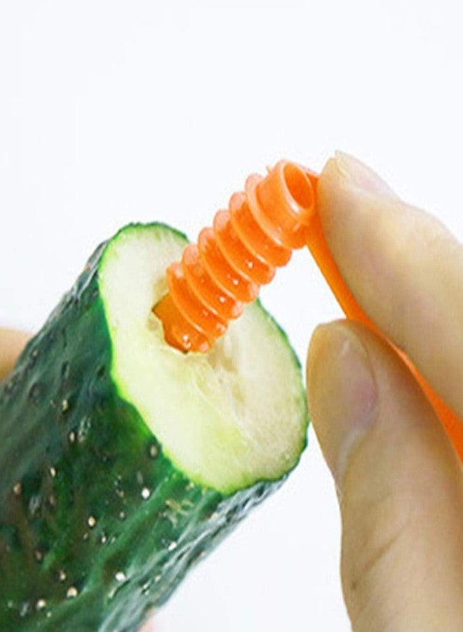 baolaili Green Spiral Slicer Portable Cucumber Potato Carrot Slicer Cutter Manual Kitchen Gadgets Plastic Garnishing Tool Fruit Vegetable Kitchen Tool - Image 4
