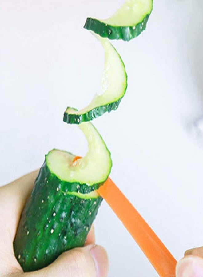 baolaili Green Spiral Slicer Portable Cucumber Potato Carrot Slicer Cutter Manual Kitchen Gadgets Plastic Garnishing Tool Fruit Vegetable Kitchen Tool - Image 5