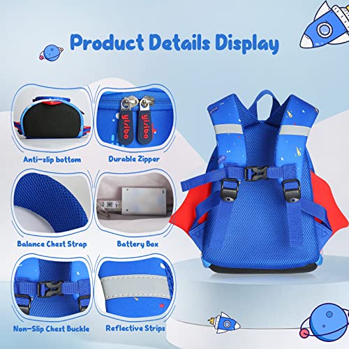 yisibo Led Lights Dinosaur Backpack Waterproof Toddler Backpack Kindergarten Preschool Schoolbag for Kids Baby Boys Girls… - Image 2
