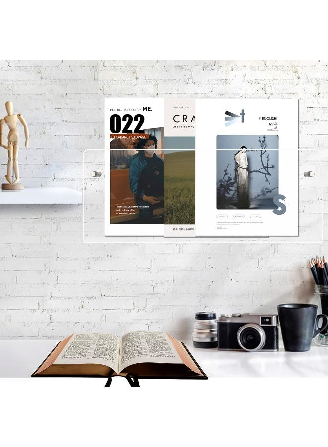 TPGP Acrylic Brochure Holder Wall Mount 2Packs Clear Hanging Magazine Rack - Image 5