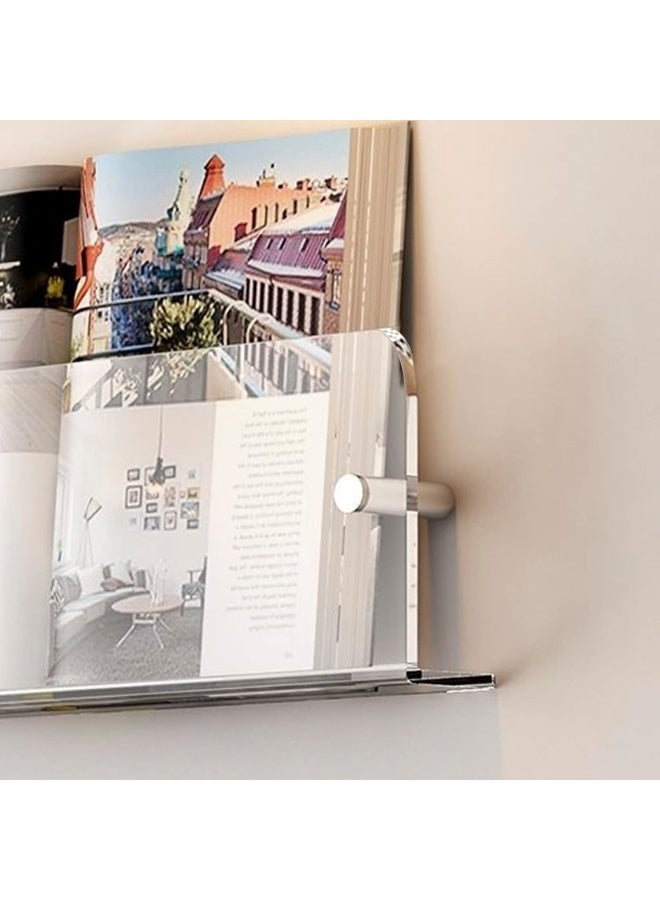 TPGP Acrylic Brochure Holder Wall Mount 2Packs Clear Hanging Magazine Rack - Image 4