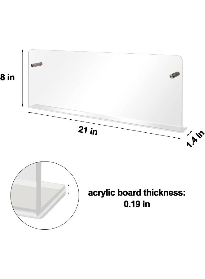 TPGP Acrylic Brochure Holder Wall Mount 2Packs Clear Hanging Magazine Rack - Image 2