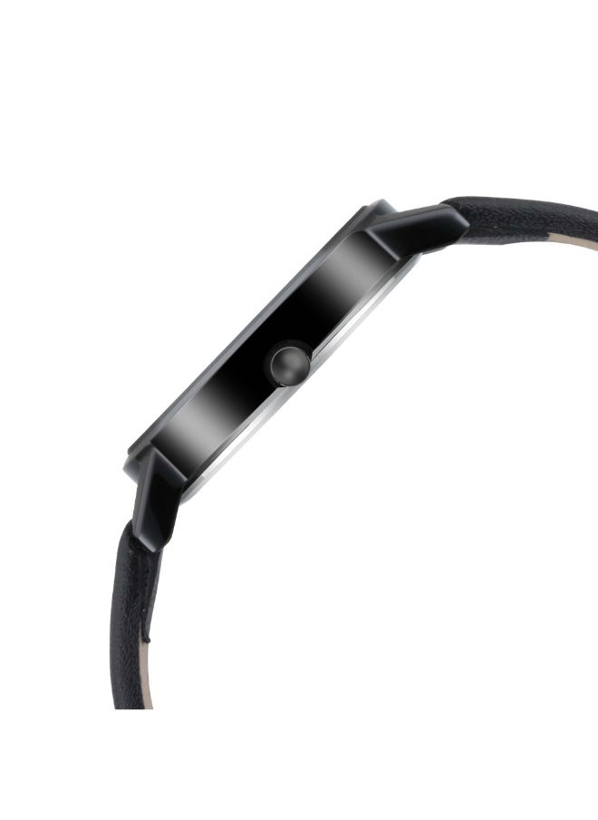 fastrack Wear Your Look with Black Dial Leather Watch, Black, strap  - Image 3