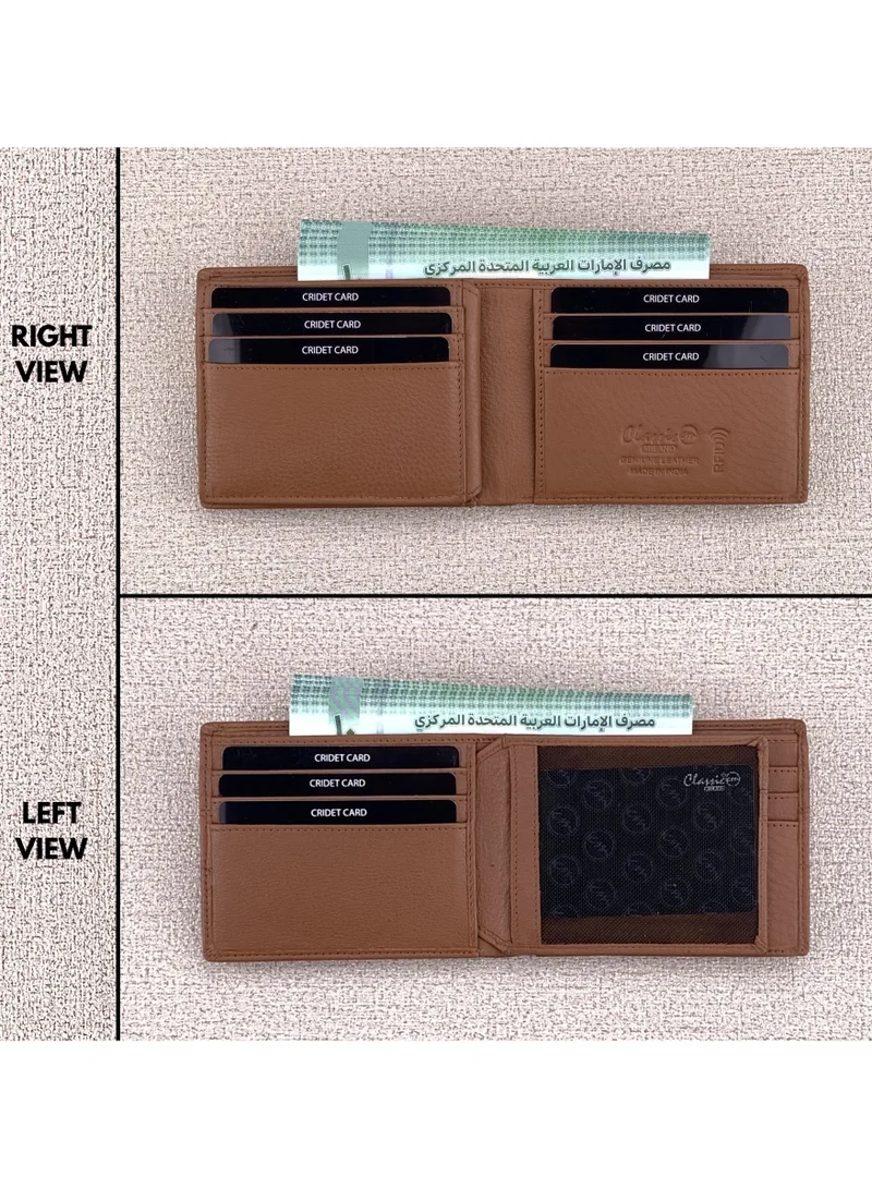 Classic Milano Classic Milano Genuine Leather Wallet for Men – Slim Bifold Men’s Wallet with RFID Blocking, Multiple Card Slots – Stylish Mens Purse Wallets Gift for Husband, Father