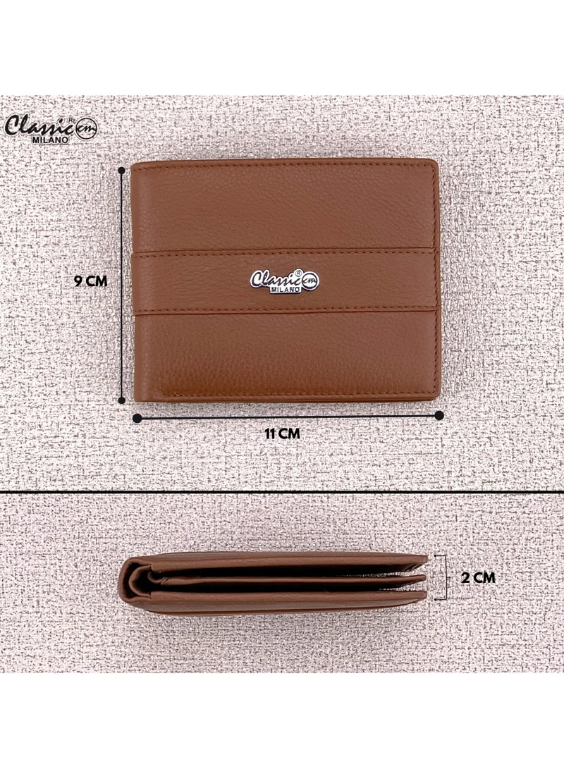 Classic Milano Tan (CNH-8) Classic Milano Genuine Leather Wallet for Men – Slim Bifold Men’s Wallet with RFID Blocking, Multiple Card Slots – Stylish Mens Purse Wallets Gift for Husband, Father for Men | Best Price UAE