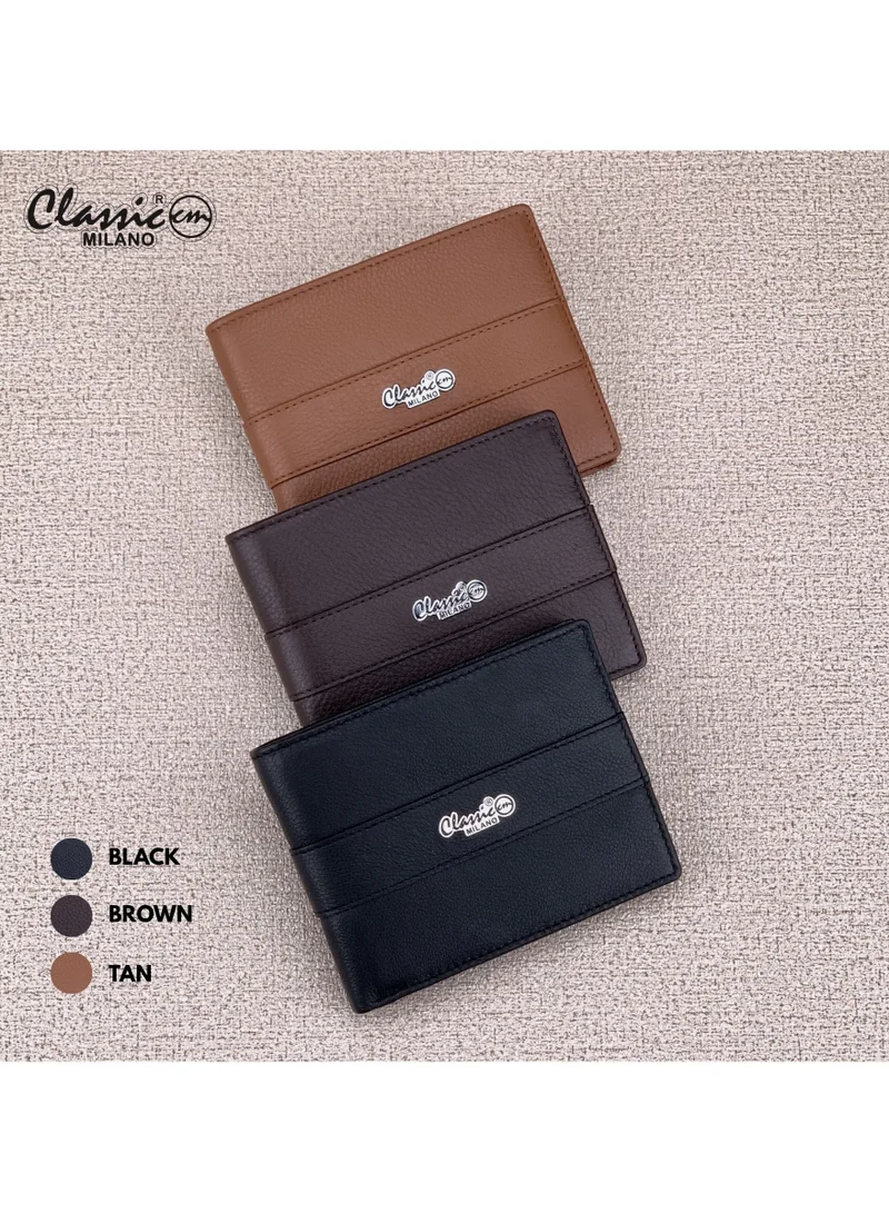 Classic Milano Tan (CNH-8) Classic Milano Genuine Leather Wallet for Men – Slim Bifold Men’s Wallet with RFID Blocking, Multiple Card Slots – Stylish Mens Purse Wallets Gift for Husband, Father for Men | Best Price UAE