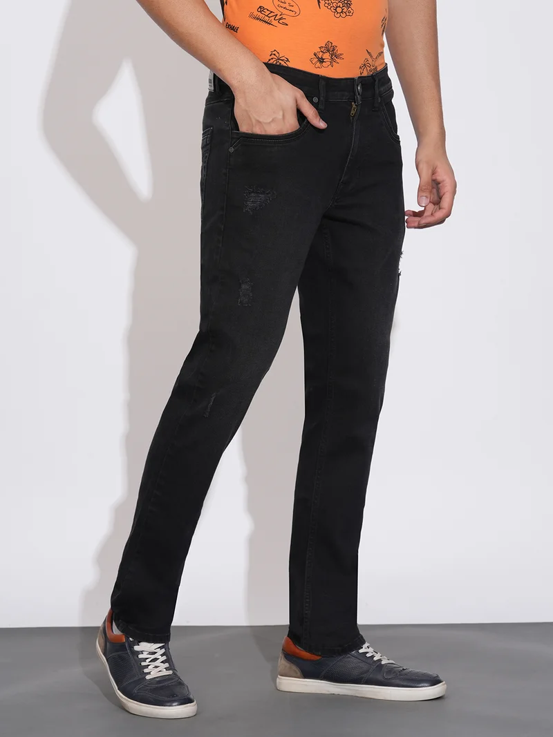 Being Human Men Regular Fit Mid-Rise Mildly Distressed Light Fade Jeans