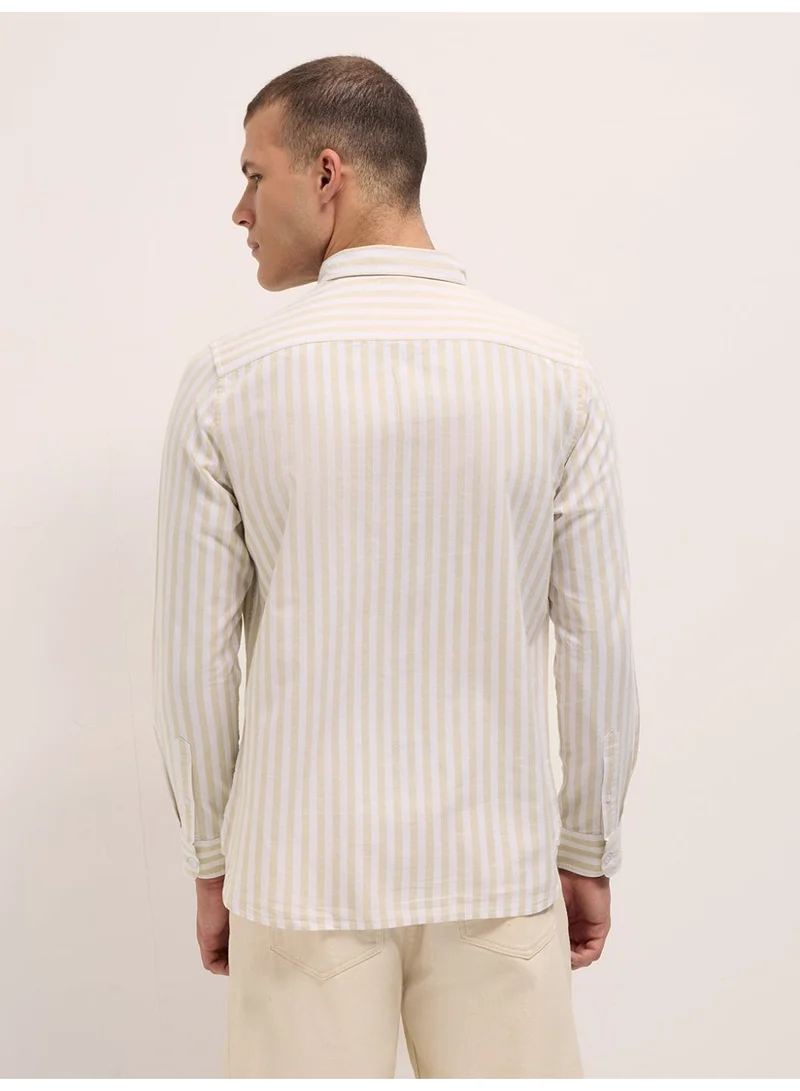 THE BEAR HOUSE  Men’s Shirt for Office, Casual & Party Wear | Comfortable Long Sleeve Shirt with Classic Collar, Button Closure & Versatile Stylish Look for Men | Best Price UAE