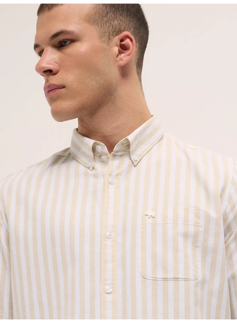 THE BEAR HOUSE  Men’s Shirt for Office, Casual & Party Wear | Comfortable Long Sleeve Shirt with Classic Collar, Button Closure & Versatile Stylish Look for Men | Best Price UAE