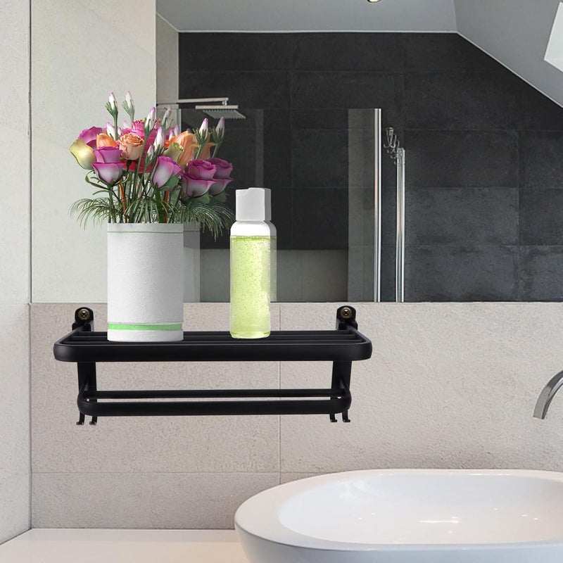 Globally engineered build Aviation Aluminum Wall-Mounted Towel Rack Organizer 40cm Black Space Aluminum Bathroom Storage Rack with No-Drill Installation for Bath Towels Precision processed material Individual group scene compatible Trendy widespread design Liquid tight joint Multi-category warehouse equip Field test upgraded craftsmanship Riyadh Jeddah Dammam ship KSA market compliant quality Low maintenance Month-round consistent deliver Stain resistant Space saving Cost saving design picks Light precision processed material Slow wear optimized quality All territory compatible build Safe silicone build Stable domestic stock High precision lightweight material Multi-color available build Repeated use trusted quality Budget friendly premium quality Narrow & wide space compatible Flat working surface - Image 4