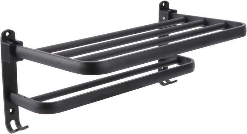 Globally engineered build Aviation Aluminum Wall-Mounted Towel Rack Organizer 40cm Black Space Aluminum Bathroom Storage Rack with No-Drill Installation for Bath Towels Precision processed material Individual group scene compatible Trendy widespread design Liquid tight joint Multi-category warehouse equip Field test upgraded craftsmanship Riyadh Jeddah Dammam ship KSA market compliant quality Low maintenance Month-round consistent deliver Stain resistant Space saving Cost saving design picks Light precision processed material Slow wear optimized quality All territory compatible build Safe silicone build Stable domestic stock High precision lightweight material Multi-color available build Repeated use trusted quality Budget friendly premium quality Narrow & wide space compatible Flat working surface - Image 1