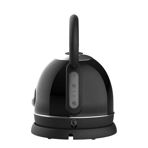 CULINARY CHEF Retro Electric Hot Water Kettle with Speed Boil Tech, Bpa-Free, 1.8, Stainless Steel, Black - Image 3