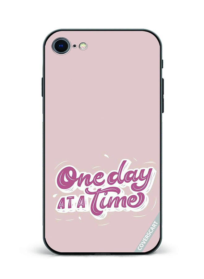 COVERSCART Protective Case Cover For Apple iPhone 7 One Day At A Time Design Pink