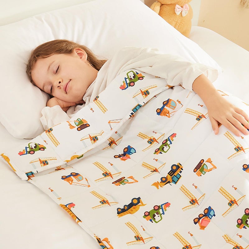 HOSUKKO Weighted Blanket - 5 lbs Engineering Vehicles Heavy Blanket - Breathable Blanket(36 * 48 inches, 5 lbs) - Image 1