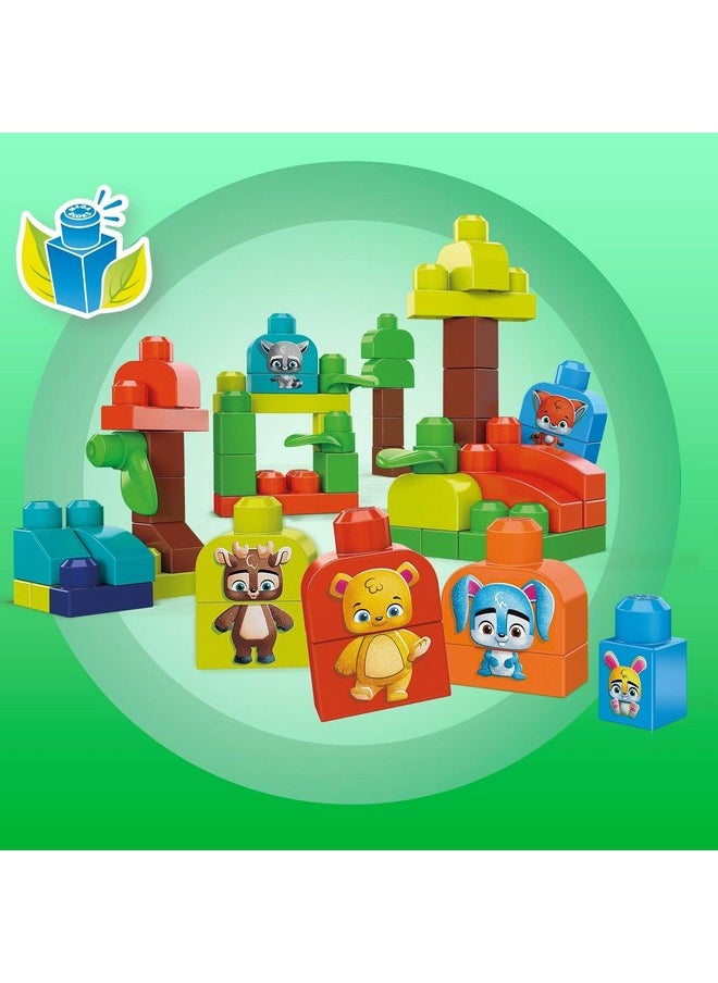 Mega Brands Mega Bloks Woodland Friends Preschool Building Set, Plant-Based Blocks, Multicolor  - Image 3