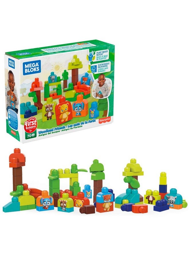 Mega Brands Mega Bloks Woodland Friends Preschool Building Set, Plant-Based Blocks, Multicolor  - Image 1