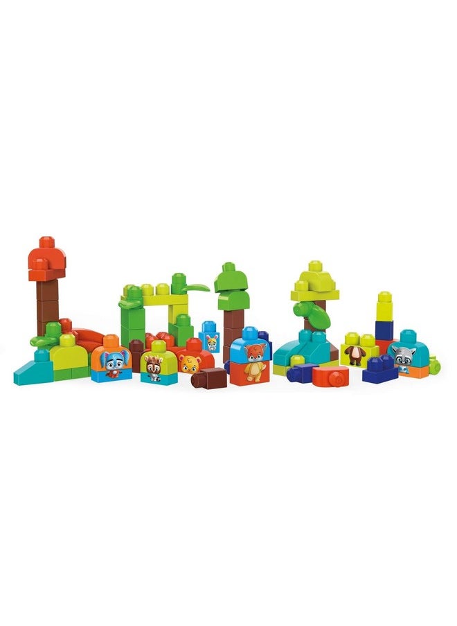 Mega Brands Mega Bloks Woodland Friends Preschool Building Set, Plant-Based Blocks, Multicolor  - Image 2
