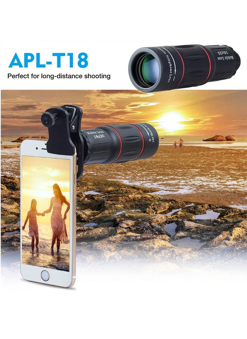 APEXEL Phone Camera Lens, Universal External Wide Angle Macro Lens, Monocular Zoom HD Optical Cell Phone Lens, Portable Telephoto Lens Suitable For Scenery, Urban Architecture, Photography  - Image 4