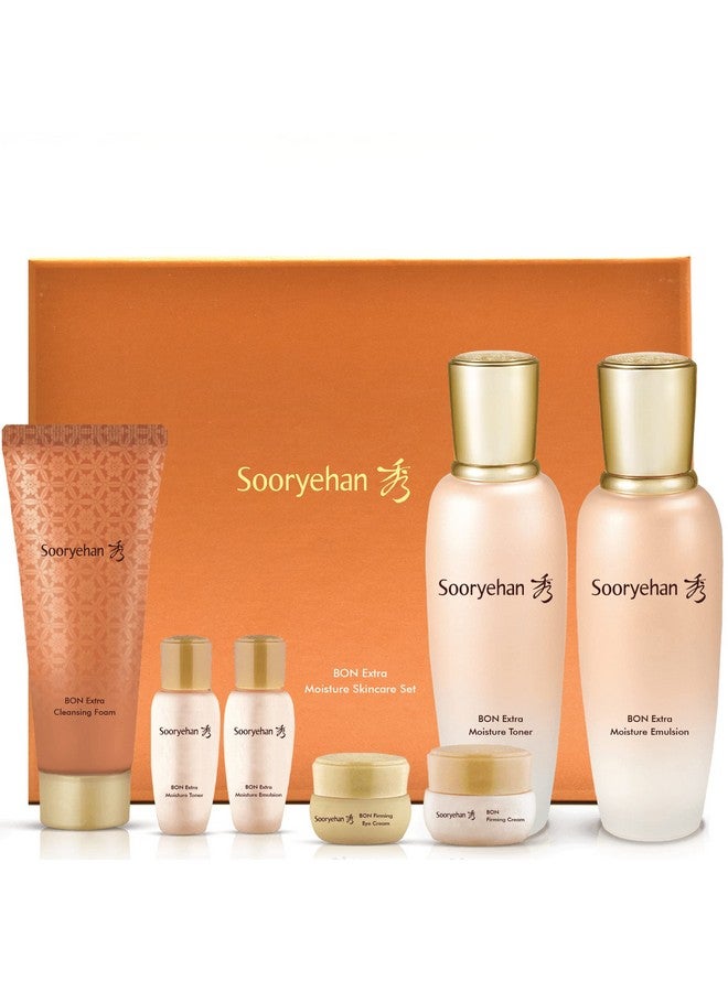 Sooryehan Bon Extra Moisture Korean Skincare Gift Set Luxury Premium Highend Hydrating Toner Emulsion Lotion Cleansing Foam Eye Cream (385Ml / 13.01 Fl Oz) By Lg Beauty - Image 1