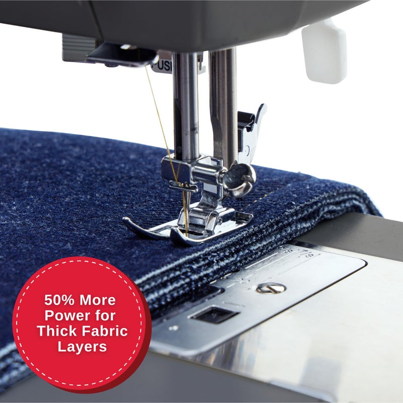 SINGER Heavy Duty 4452 High Speed Sewing Machine With Accessory Kit | Strong Motor with Enhanced Piercing Power, 110 Stitch Applications, Full Metal frame, 1-step Buttonhole & LED Lights - Image 3