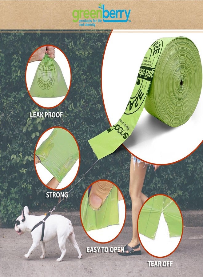 أكياس فضلات الحيوانات الأليفة Greenbone BioBase Pull and Go، لفة 300 كيس، بدون رائحة، للاستخدام المنزلي أو في صندوق الحديقة، موزع - Image 4