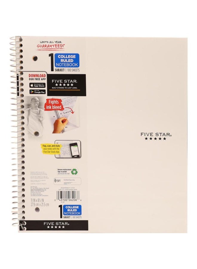 Five Star Notebook 8.5 X 11 in 200 Pages (100 Sheets)