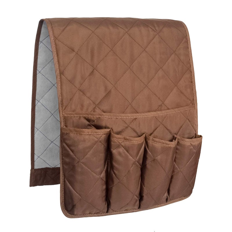 MDSTOP 5 Pockets Remote Control Holder, Magazine Rack, Space Saver Organizer, Draped Over Sofa, Couch, Recliner Armrest - Image 5