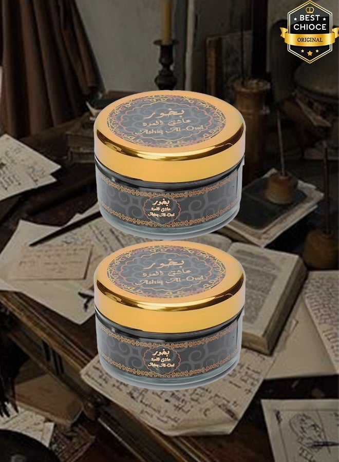 Banafa 2 Pieces Ashiq Al Oud Bakhoor Incense 30 Grams - Image 1