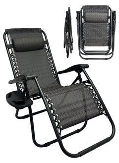RENOVO 2 Piece Patio Chaise Lounges Chair gravity chair with adjustable backrest and footrest Sunlounger for Poolside Backyard and Beach  - Image 2