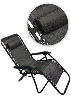 RENOVO 2 Piece Patio Chaise Lounges Chair gravity chair with adjustable backrest and footrest Sunlounger for Poolside Backyard and Beach  - Image 5