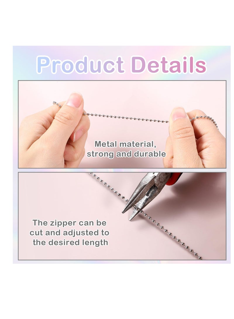 SUNSAR Crystal Glass Ceiling Fan Pull Chains, 4.5 cm Flower Pendants, 63.5 cm Chain Extender, 2-Piece Set, Rainbow - Image 3