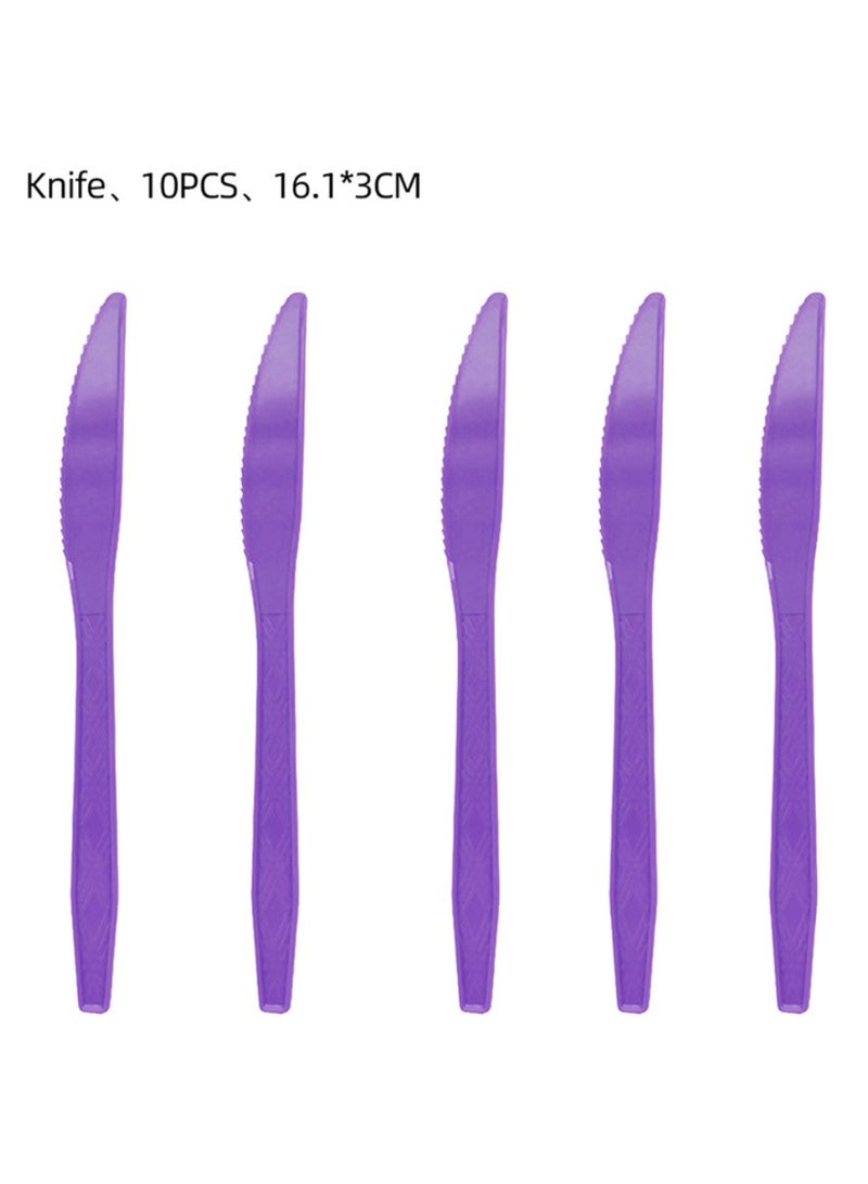 99PCS Mermaid Party Tableware Set, Mermaid Birthday Party Supplies, Mermaid Plates, Napkins, Cups, Forks, Knives, Spoons,Straws, Table Cloth, Banner Decorations, Set for 10 guests - Image 2