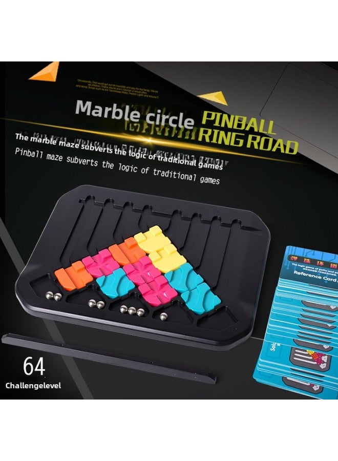 Pinball Ring Road Children's Thinking Toy Logical Thinking Training Early Education Puzzle Game Chess Board Game Toy-color:Marble Loop  - Image 2