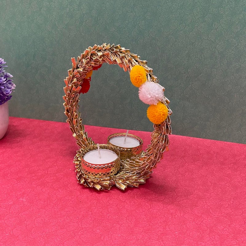 Maahal Maahal™ Table Top Candle Holder for Home Decor | Elegant Tealight Candle Stand | Perfect for Table Decor, Weddings, and Special Occasions | Stylish Tealight Holder for Ambient Lighting  - Image 2