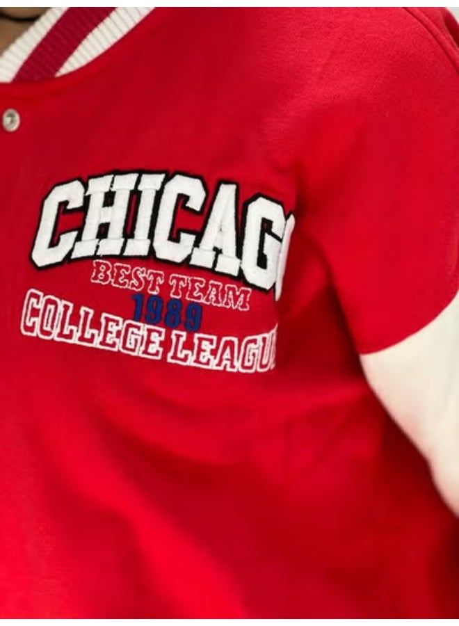 Marco Bergamo Embroiderd Varsity Jacket - Image 1