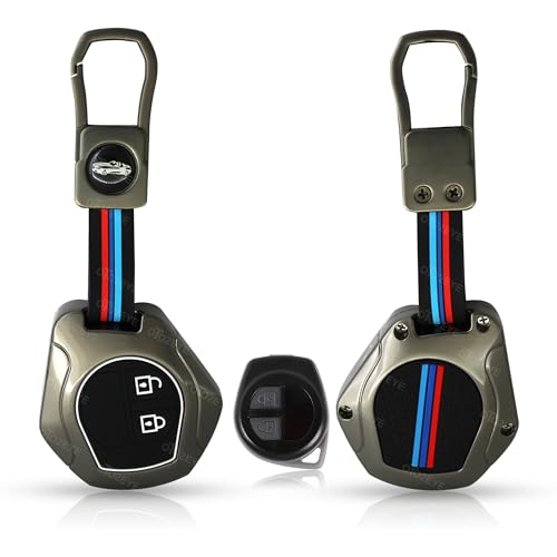 OTO2EYE Premium Metal Key Cover Compitable for Suzuki Swift | Ertiga | Wagonr | Celerio | Swift Dzire | Alto | Fronx | Breza | S Presso | Ignis 2 Button Remote Key - Image 1