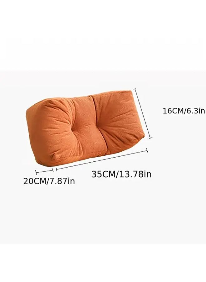 Blue Vintage Style Lumbar Support Pillow Polyester Hand Washable Office Chair Home Decor Back Cushion - Image 4