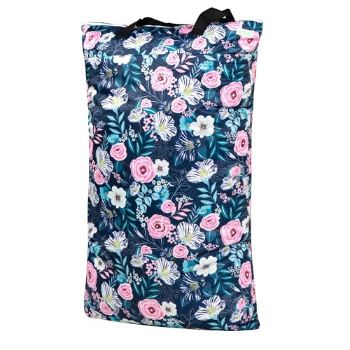 wegreeco Reusable Hanging Wet Dry Cloth Diaper Bag Flower1 - Image 1