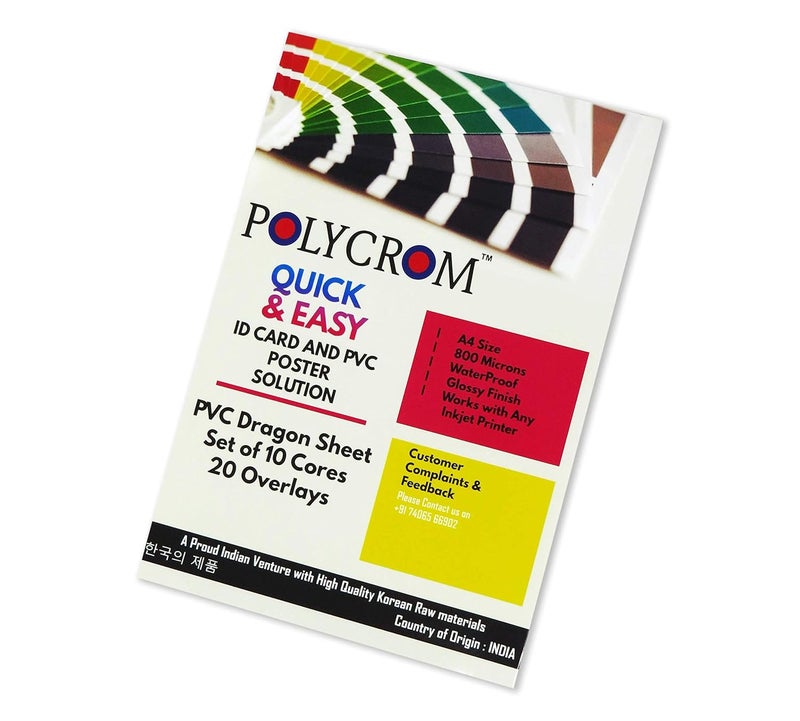 POLYCROM Store Korean PVC Lamination Dragon Sheet A4 Size 800 Micron : Imported Korean Sheets - Image 1