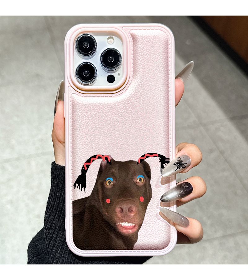 غطاء هاتف ملون كرتوني للكلب، متوافق مع آبل iPhone 14، حماية كاملة ناعمة - Image 2