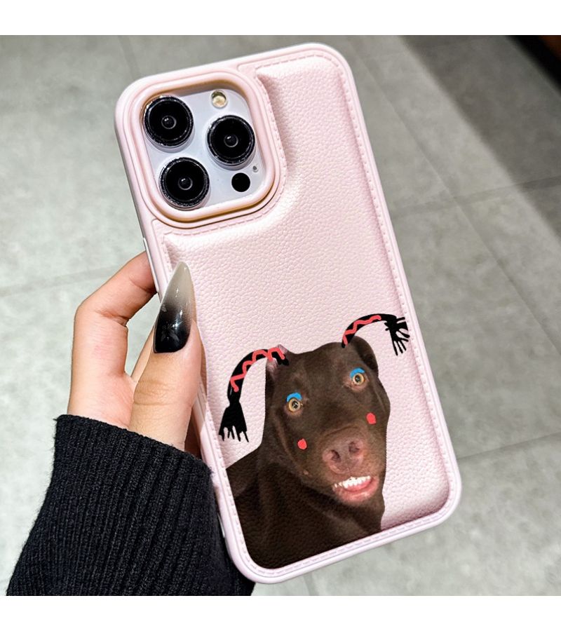 غطاء هاتف ملون كرتوني للكلب، متوافق مع آبل iPhone 14، حماية كاملة ناعمة - Image 4